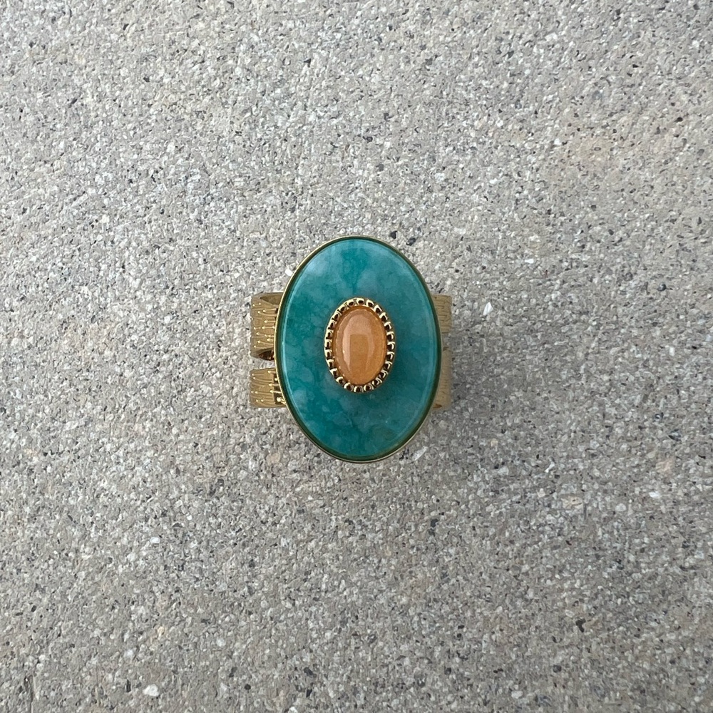 Adjustable teal ring - Picture 3 of 4